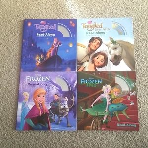 2 Tangled & 2 Frozen Read Along Books
